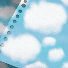 ルーズリーフ｢白い雲｣の画像(#水色/青に関連した画像)