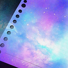 宇宙柄なルーズリーフの画像(ポエム 水色に関連した画像)