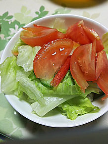 野菜サラダ パプリカ トマト レタス キュウリの画像(レタス サラダに関連した画像)