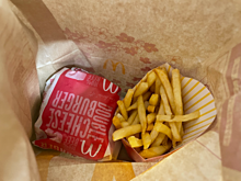ダブルチーズバーガー　フライドポテト　マクドナルドの画像(マクに関連した画像)