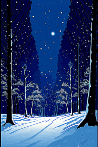 #冬景色 #雪景色 #幻想的 #風景画の画像(幻想的に関連した画像)