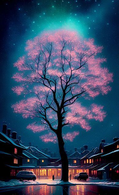 #幻想ファンタジー #夜桜の画像 プリ画像