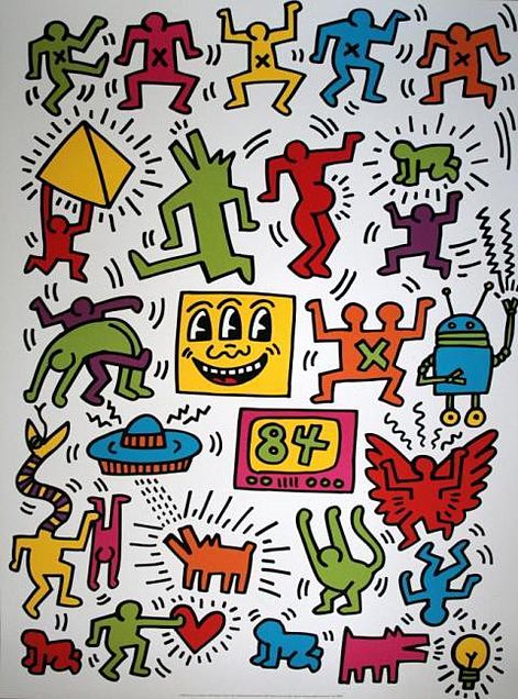 Keith Haring pop artの画像(プリ画像)