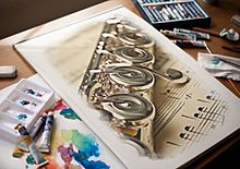 Flute 絵の具の画像(木管に関連した画像)