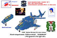 【固定翼形態】海兵分団 トライカラー VFH-10B オーロランの画像(マクロスに関連した画像)